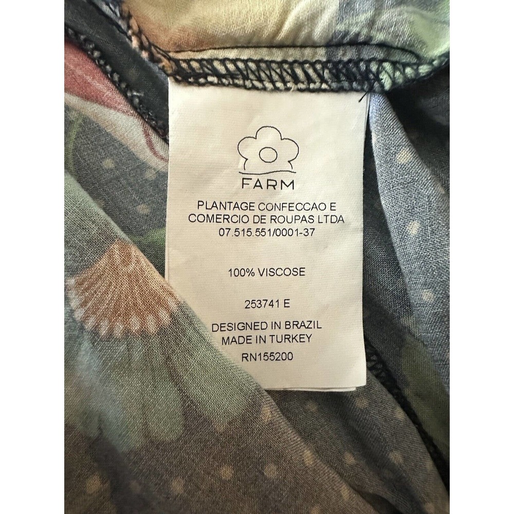 Farm Rio Anthropologie Majorca Wrap Dress Hi Lo Floral Boho Women's Size Small - Picture 9 of 16